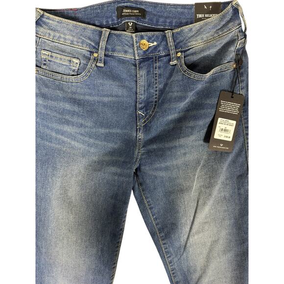 NWT True Religion Jennie Jeans Women's 29 Mid Rise Sun Kissed Washed Skinny - Picture 2 of 8